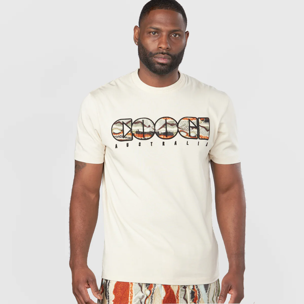 COOGI Block Logo Tee in Buff