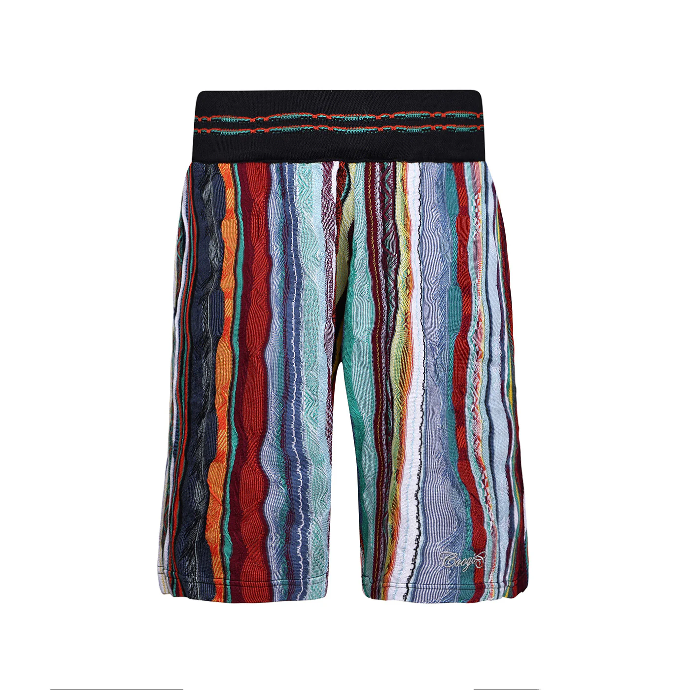 New - COOGI Light Weight Sweater Knit Shorts in Jade Black