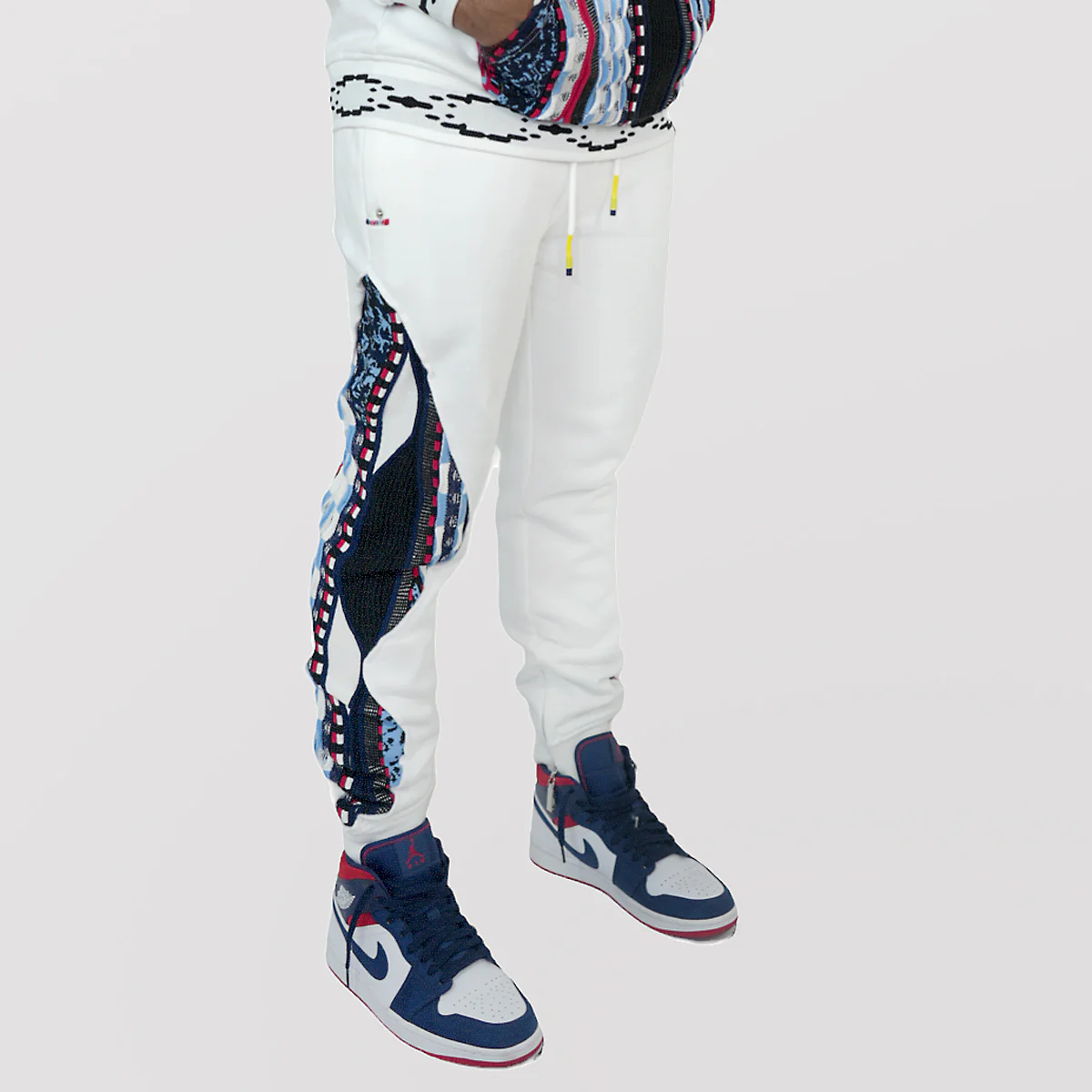 COOGI Native Blues (Mixed-Media Sweater Pieced) Fleece Jogger - Image 2