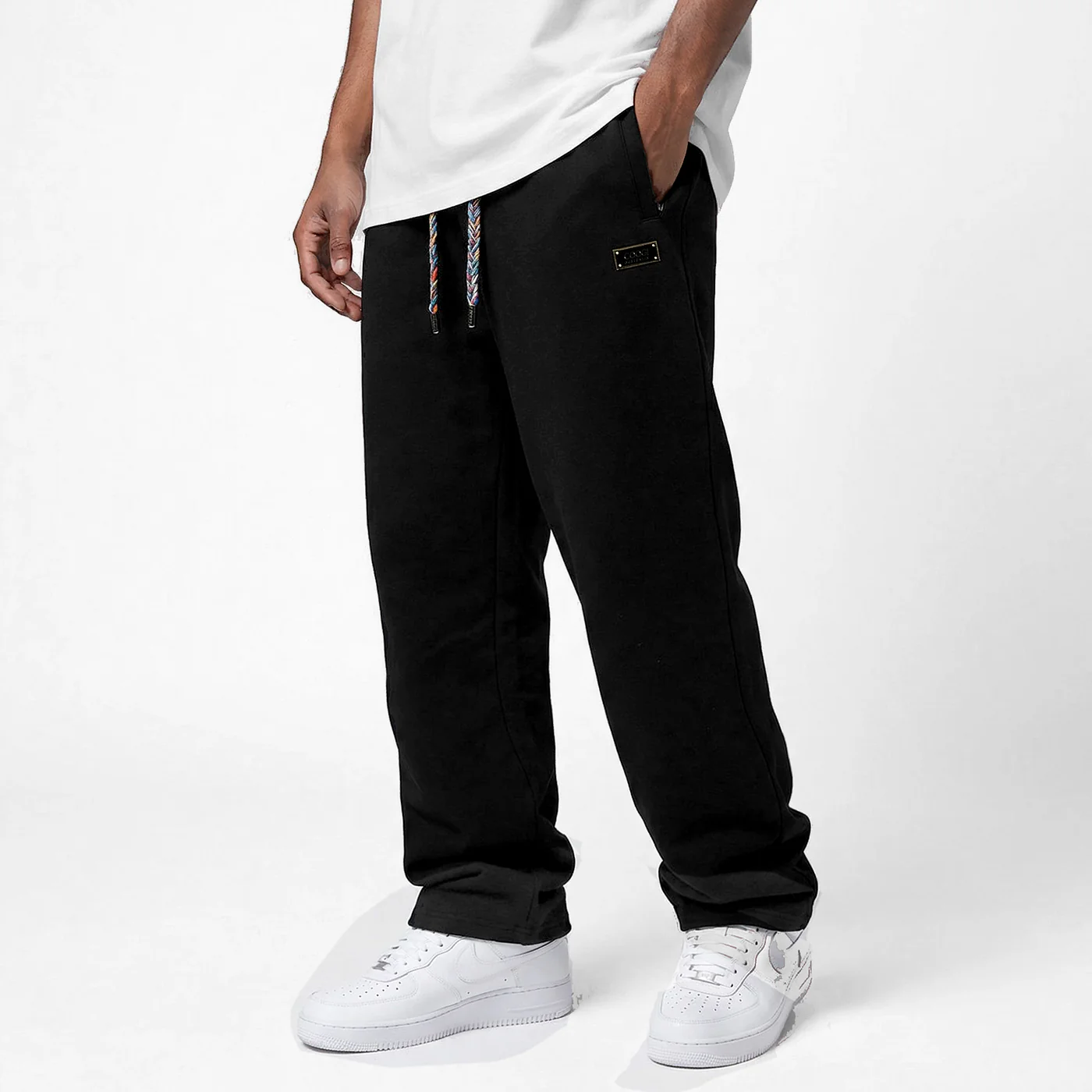 New - COOGI - Block Logo and Statement-Sweat Pant - Oversized - Black: COOGI Crown Reserve HeavyLuxe Fleece - Image 3
