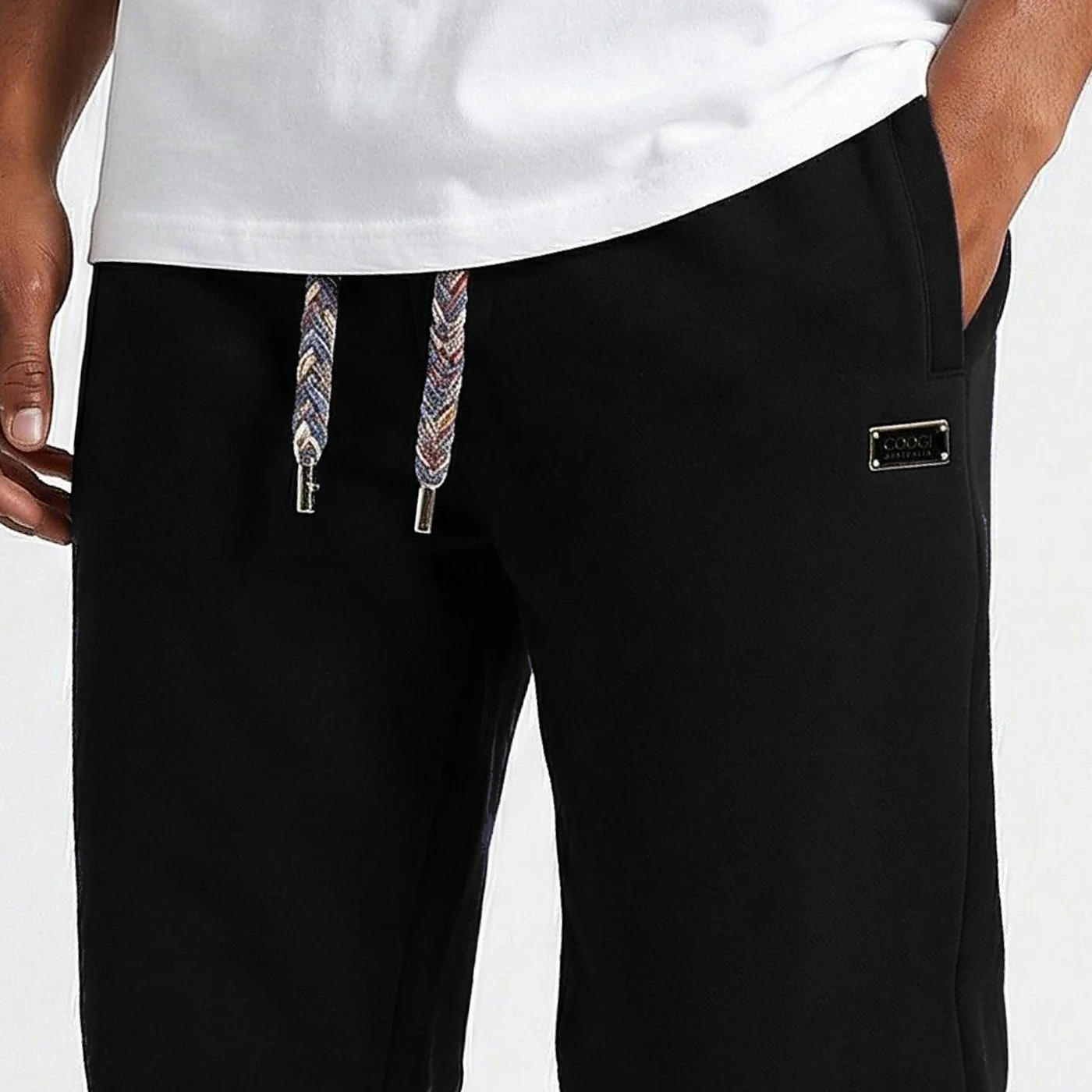 New - COOGI - Block Logo and Statement-Sweat Pant - Oversized - Black: COOGI Crown Reserve HeavyLuxe Fleece - Image 4