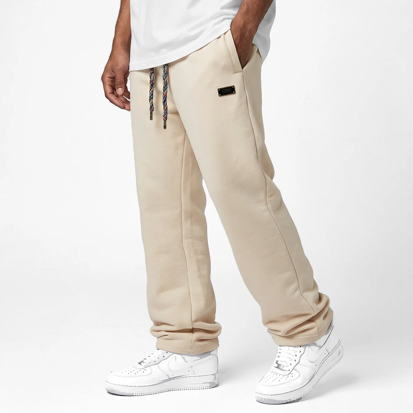 New - COOGI - Block Logo and Statement Sweat Pant - Oversized - Bone: COOGI Crown Reserve HeavyLuxe Fleece - Image 3