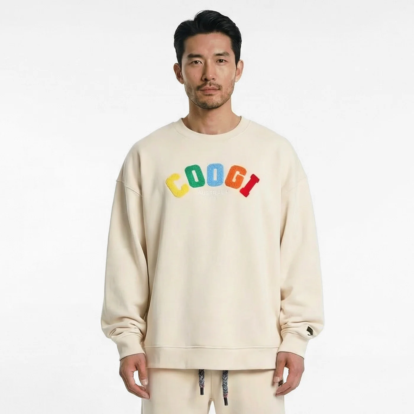 New - COOGI - Block Logo Crew - Oversized - Bone: COOGI Crown Reserve HeavyLuxe Fleece - Image 2