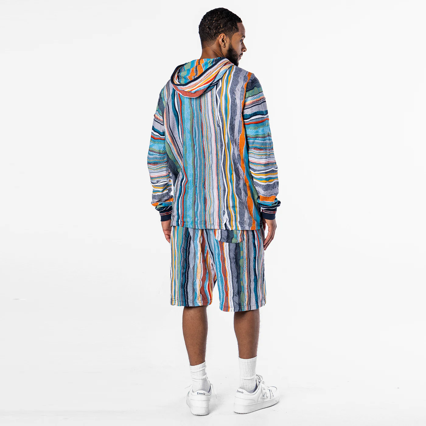 New - COOGI Light Weight Sweater Knit Hoody in Blue and Gray - Image 7