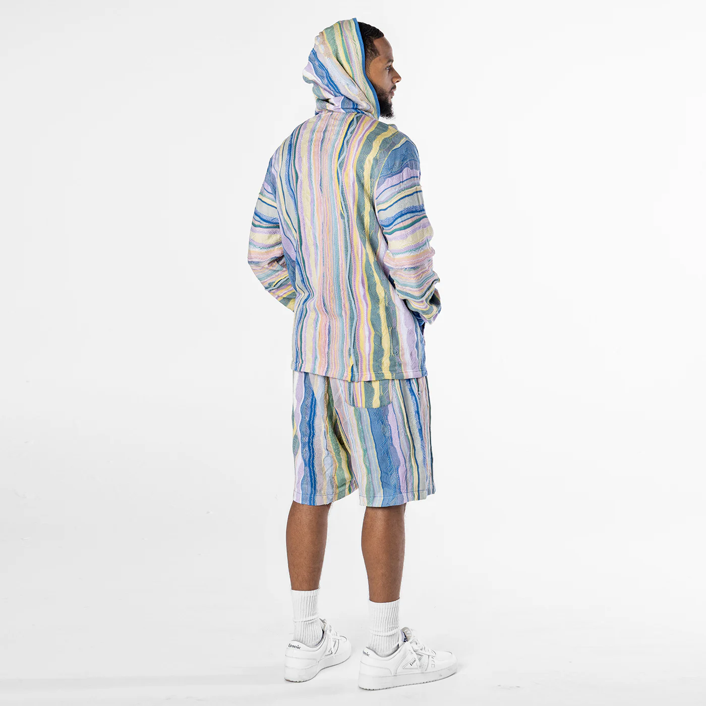 New - COOGI Light Weight Sweater Knit Hoody in Pink and Blue - Image 6