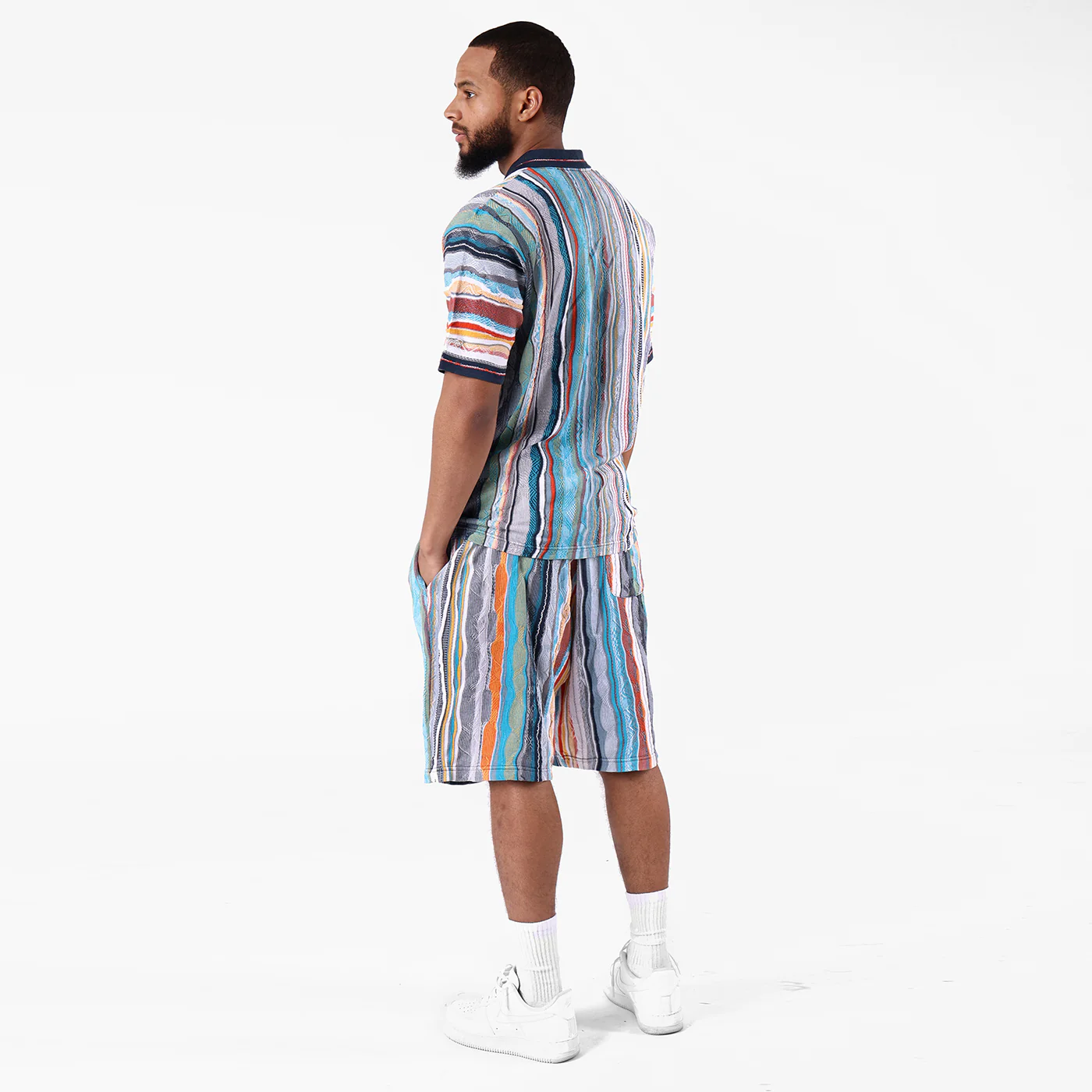 New - COOGI Light Weight Sweater Knit Polo in Blue and Gray - Image 5