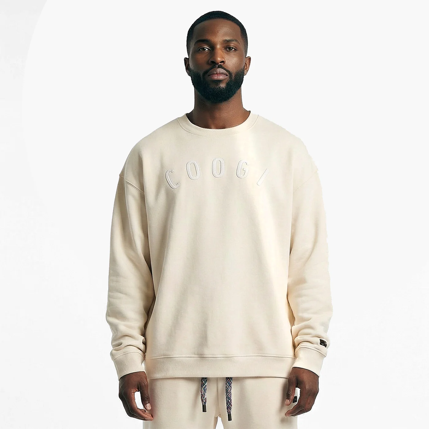 New - COOGI - Statement Crew - Oversized - Bone: COOGI Crown Reserve HeavyLuxe Fleece - Image 3
