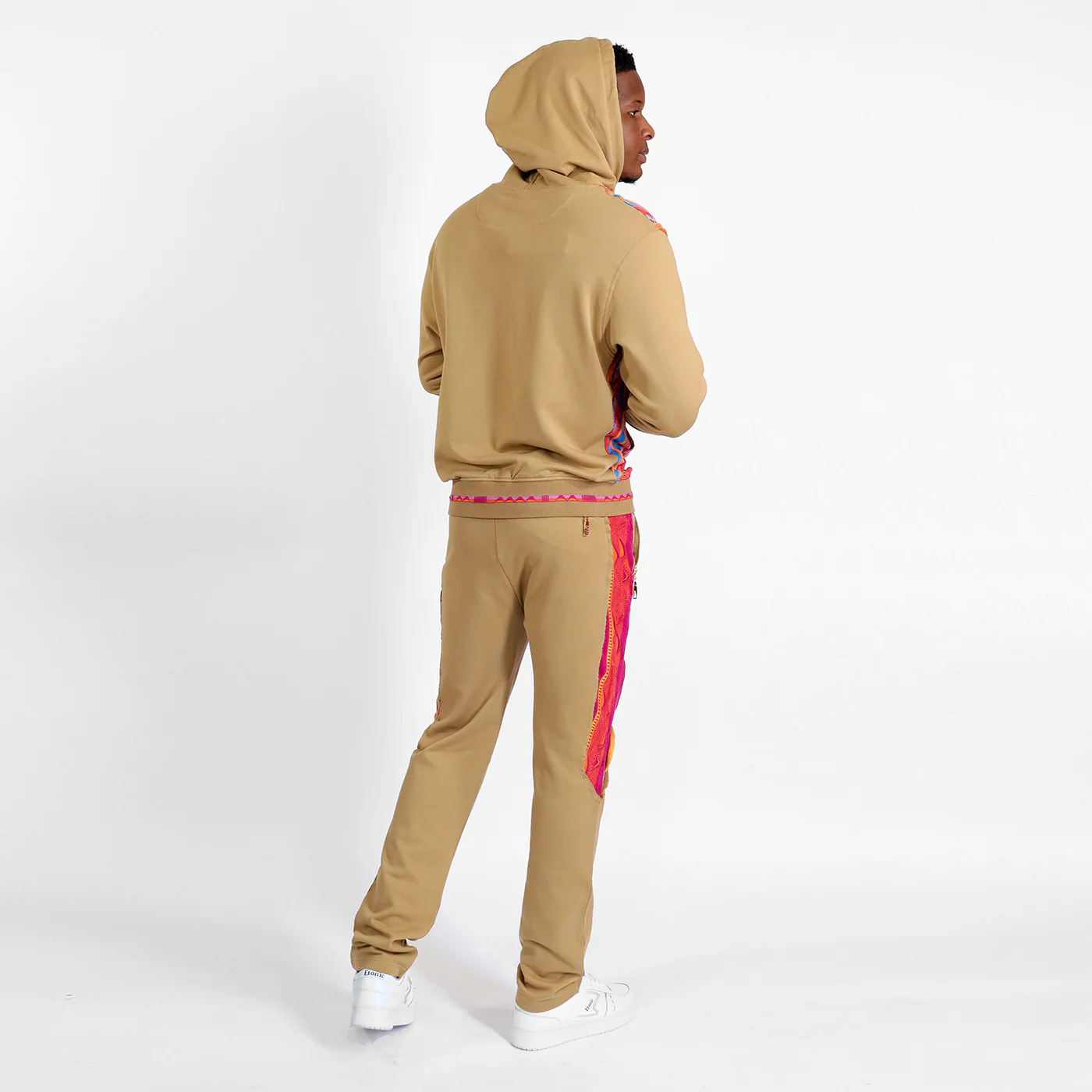 New -COOGI Sweater Pieced Hoody in Khaki - Image 7