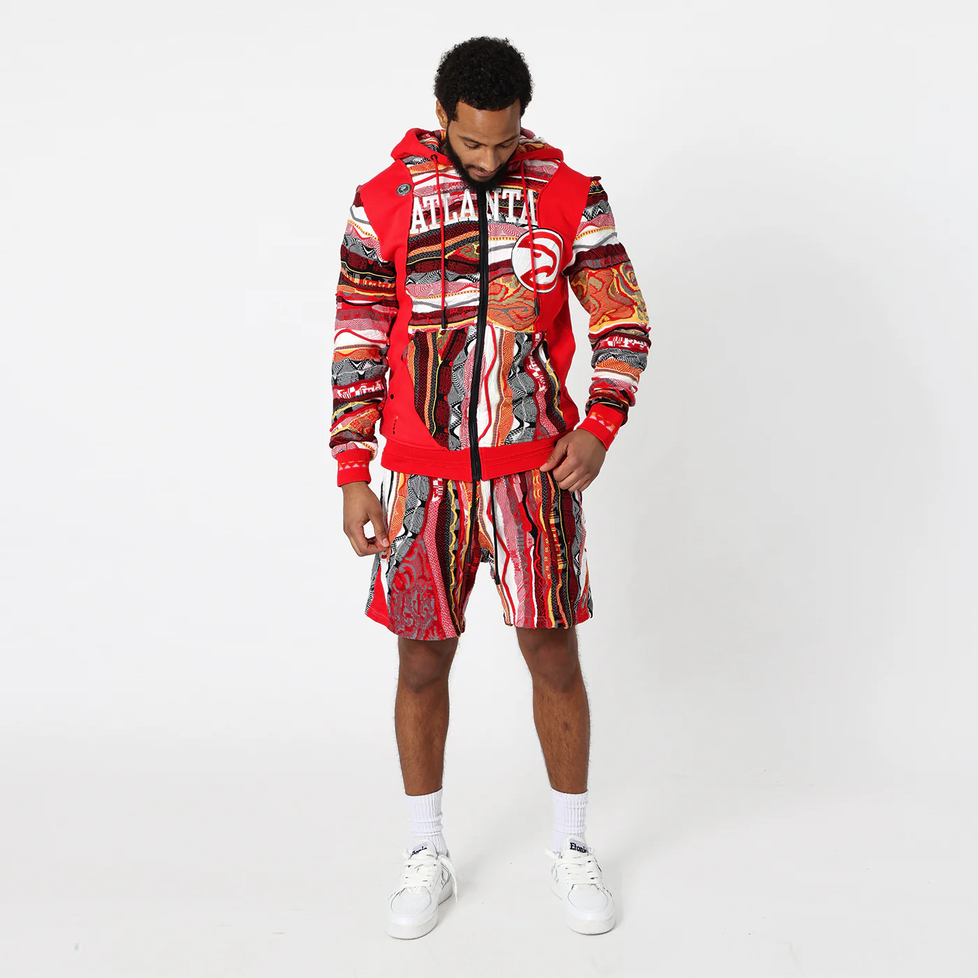 New - COOGI X NBA X Protege - Atlanta Hawks Sweater Knit Basketball Shorts - Image 7