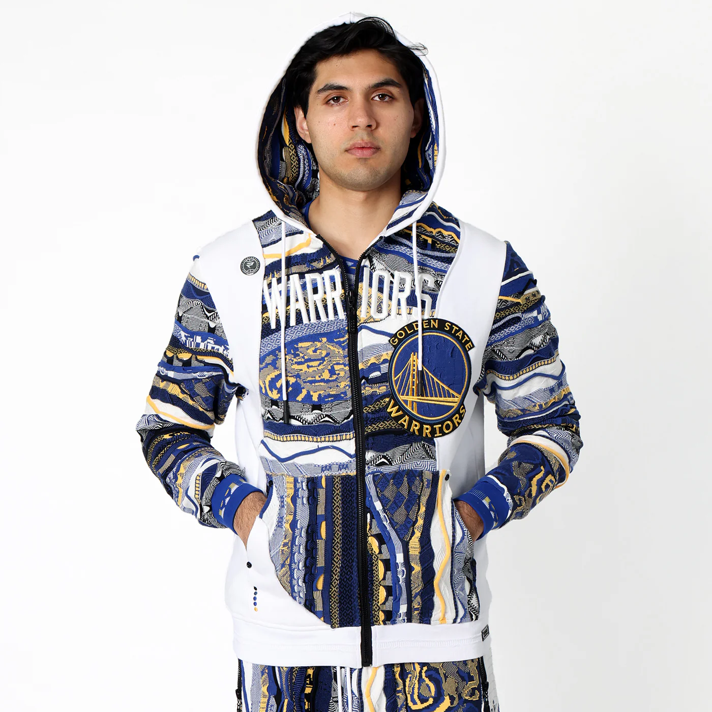 New - COOGI X NBA X Protege - Golden State Warriors Full Zip Hoody - Image 2