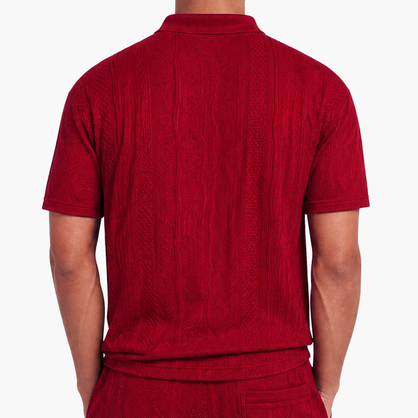 New - COOGI Light Weight Sweater Knit Red Alert Polo - Image 3